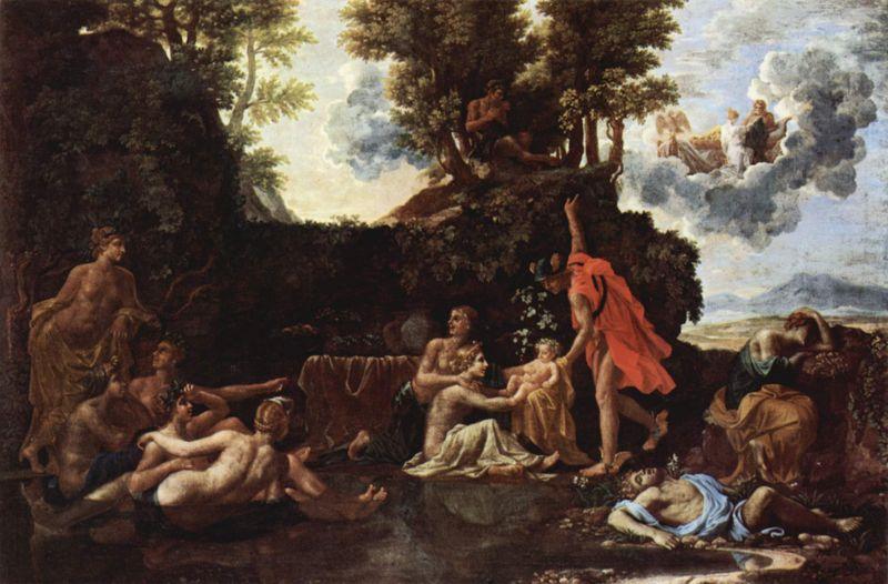 Nicolas Poussin Die Geburt des Baccus Sweden oil painting art